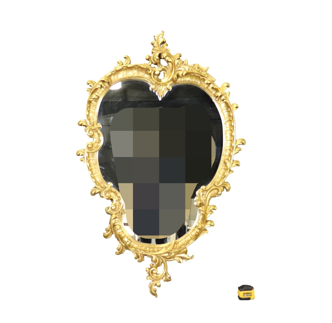 ROCOCO STYLE GILTWOOD MIRROR (1 of 7)