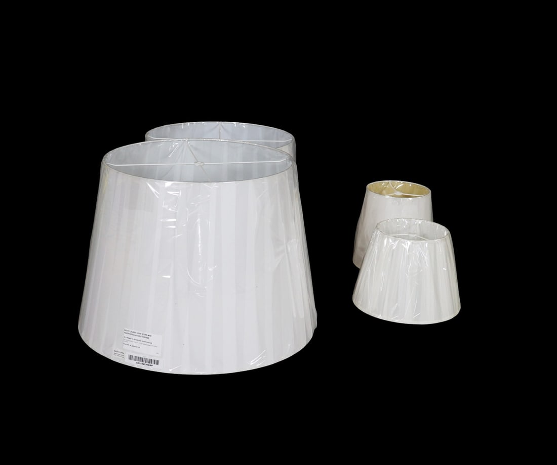 4 ASSORTED RALPH LAUREN SHADES: Boxed measures 28 1/4" h x 24 1/2" square.