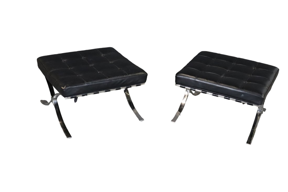 PAIR BARCELONA STYLE STOOLS (1 of 6)