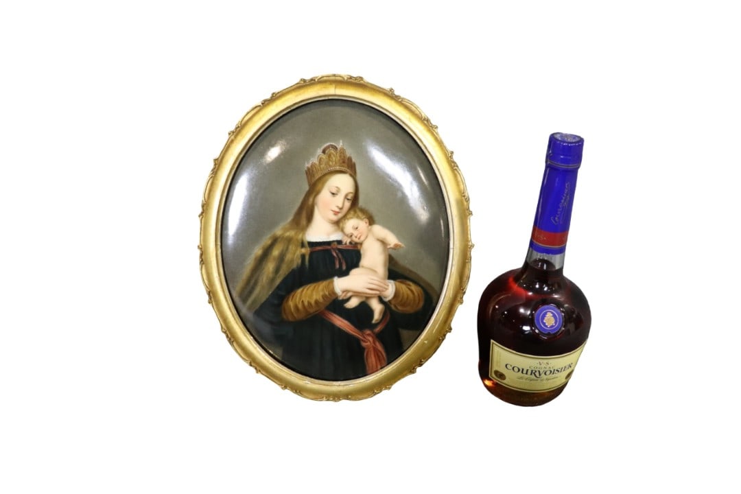 SIGNED KPM PORCELAIN PLAQUE MOTHER & CHILD (1 of 11)