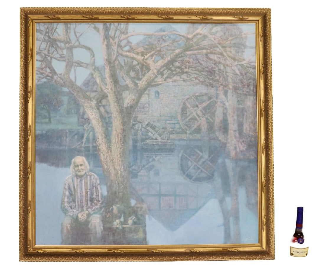 V. MIKHAILOVSKY RUSSIAN IMPRESSIONIST OIL PAINTING OLD MAN AT MILL (1 of 9)