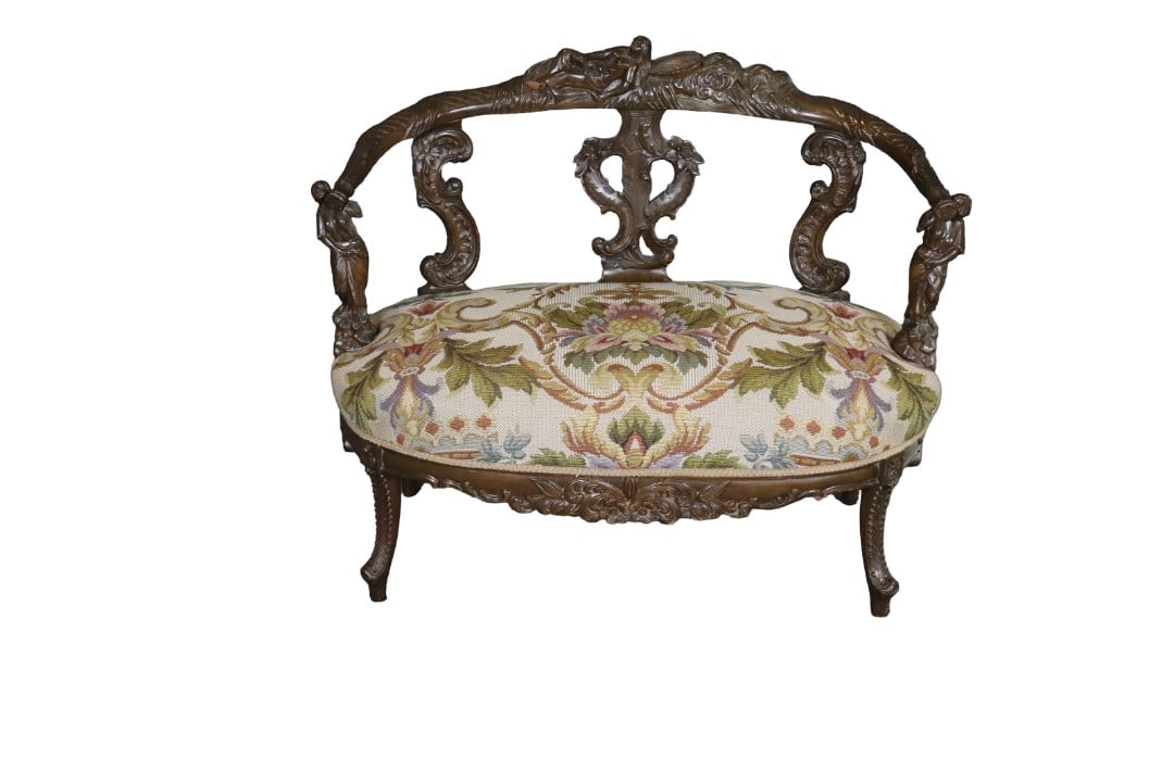 ITALIAN ROCOCO REVIVAL STYLE SETTEE (1 of 10)