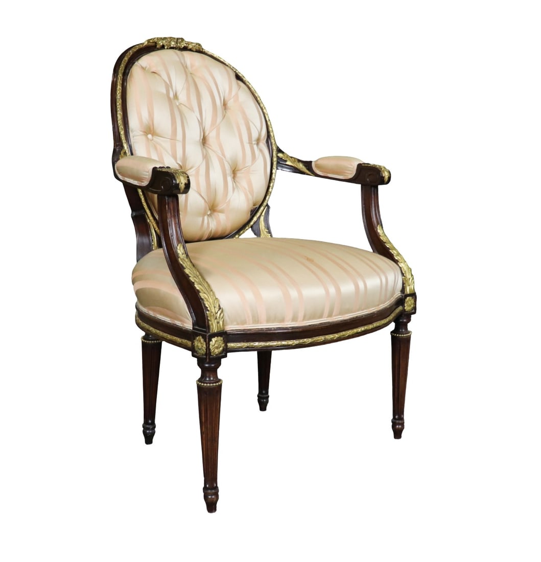 LOUIS XVI BRONZE MOUNTED ARM CHAIRS (1 of 9)