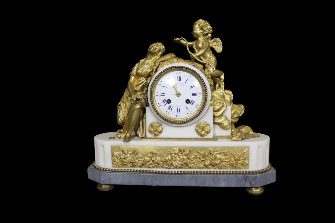 FRENCH LOUIS XVI STYLE MANTEL CLOCK (1 of 13)