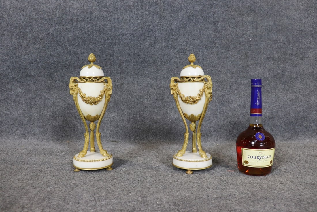 PAIR FIGURAL RAMS HEAD CASSOULETS - 3