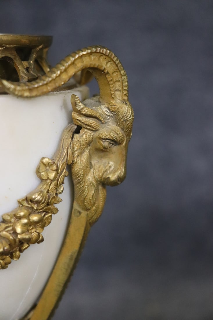 PAIR FIGURAL RAMS HEAD CASSOULETS - 7