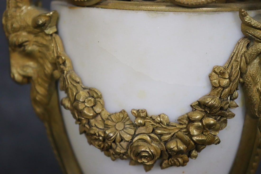 PAIR FIGURAL RAMS HEAD CASSOULETS - 8