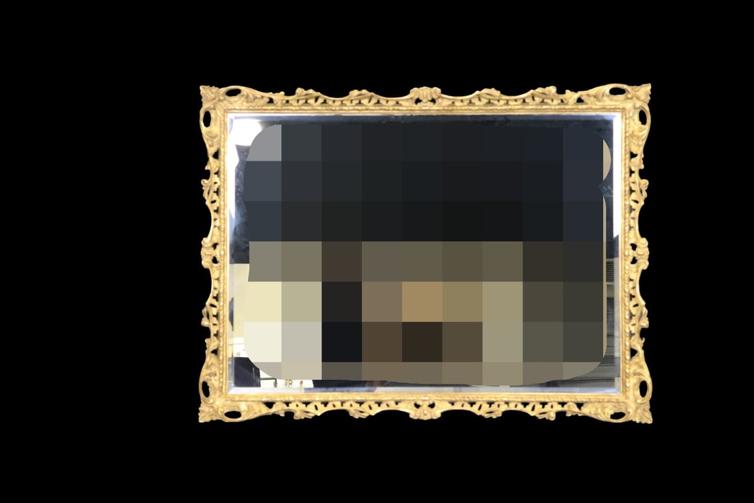 ROCOCO STYLE GILTWOOD MIRROR (1 of 6)