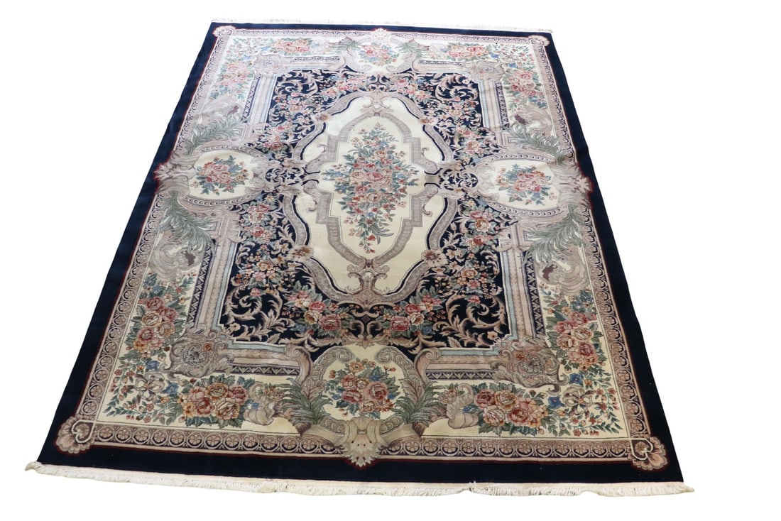 FRENCH STYLE AUBUSSON WOOL AREA RUG (1 of 11)