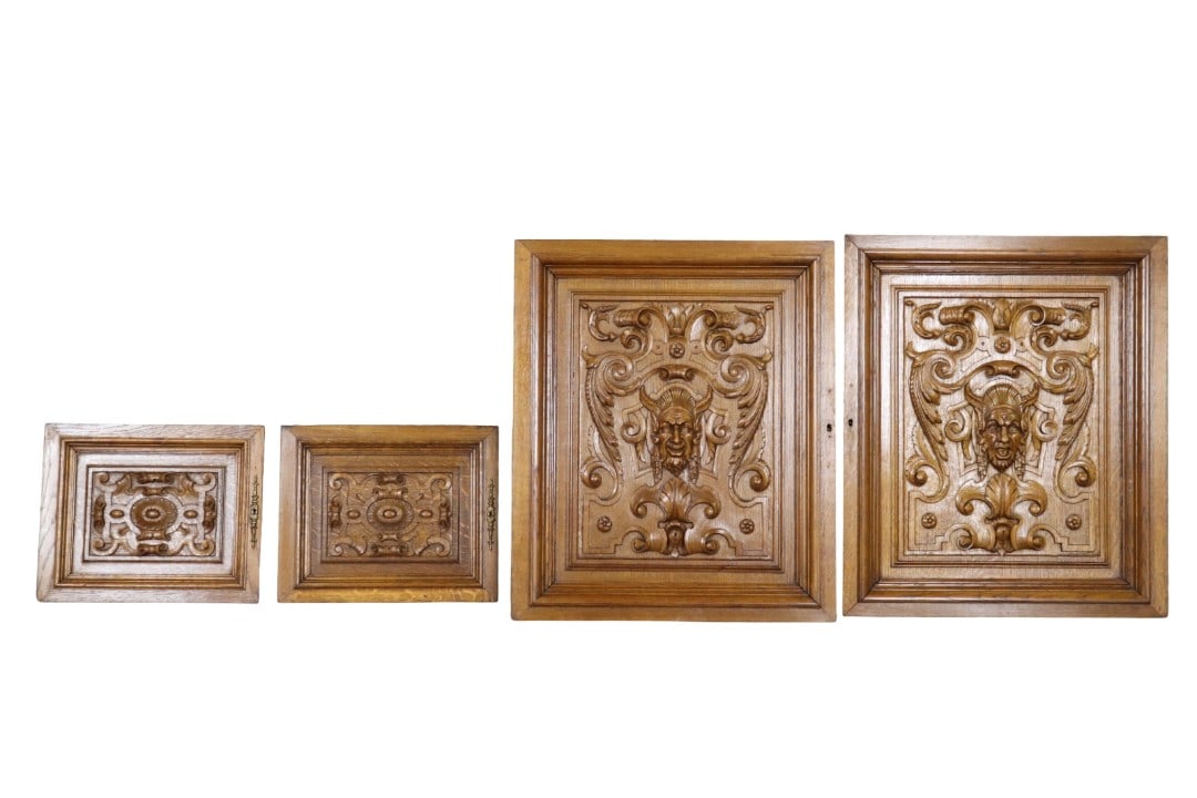 4 CARVED OAK DOORS (1 of 10)