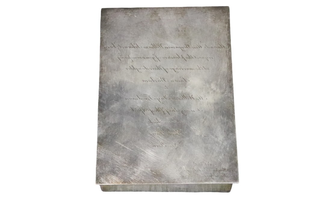 TIFFANY SILVER BOX: Sterling. 1 1/2" h x 6 1/2" w x 4 1/2" d.