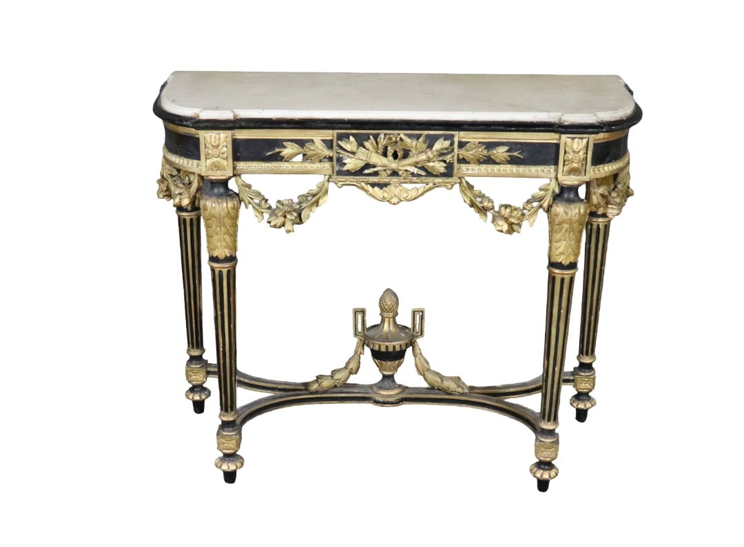LOUIS XVI STYLE MARBLE TOP CONSOLE (1 of 16)