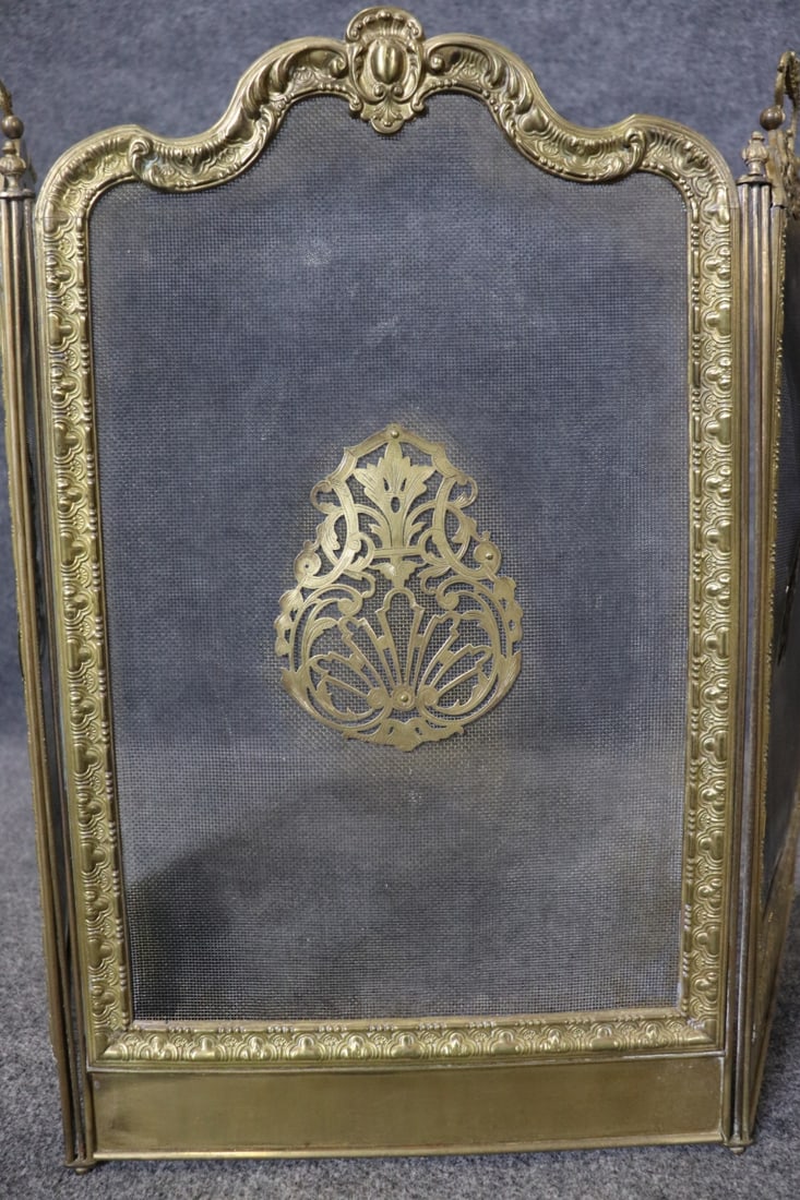 BRASS FIRETOOLS & SCREEN - 3