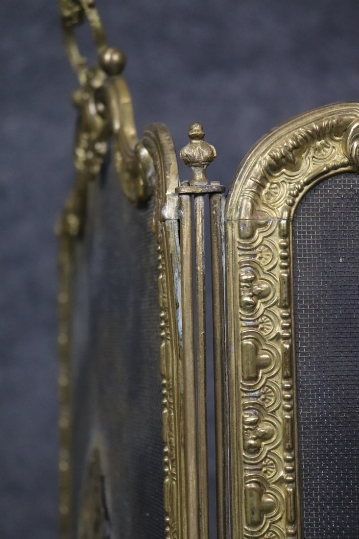 BRASS FIRETOOLS & SCREEN - 4