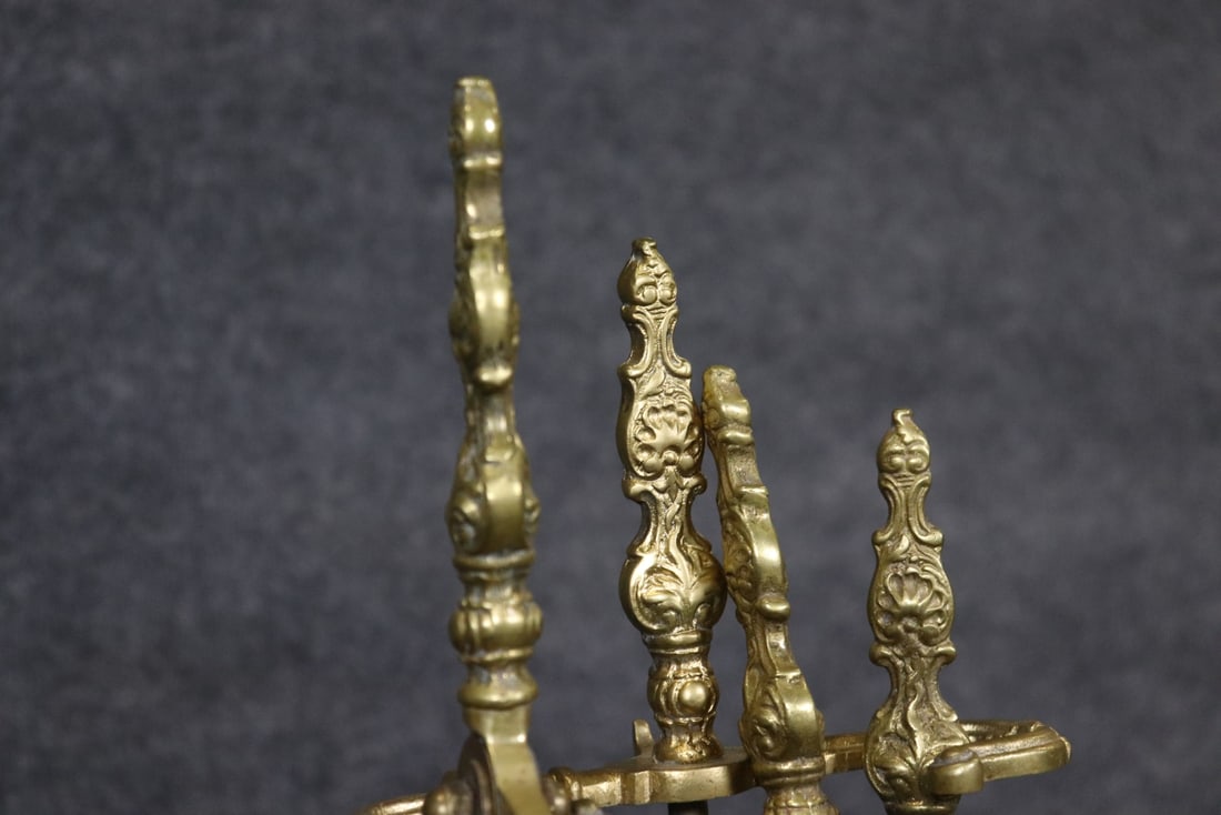 BRASS FIRETOOLS & SCREEN - 7