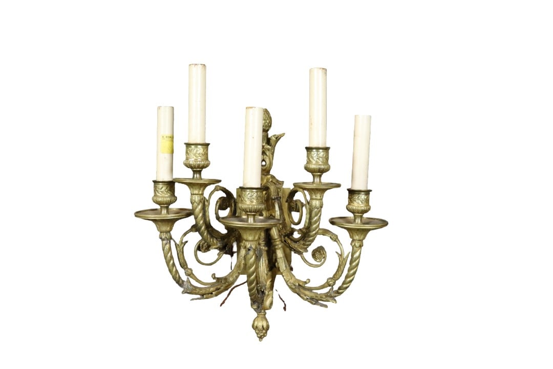 5 ARM BRONZE SCONCE (1 of 7)