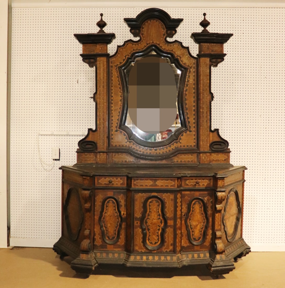 2 PIECE INLAID COMMODE - 2