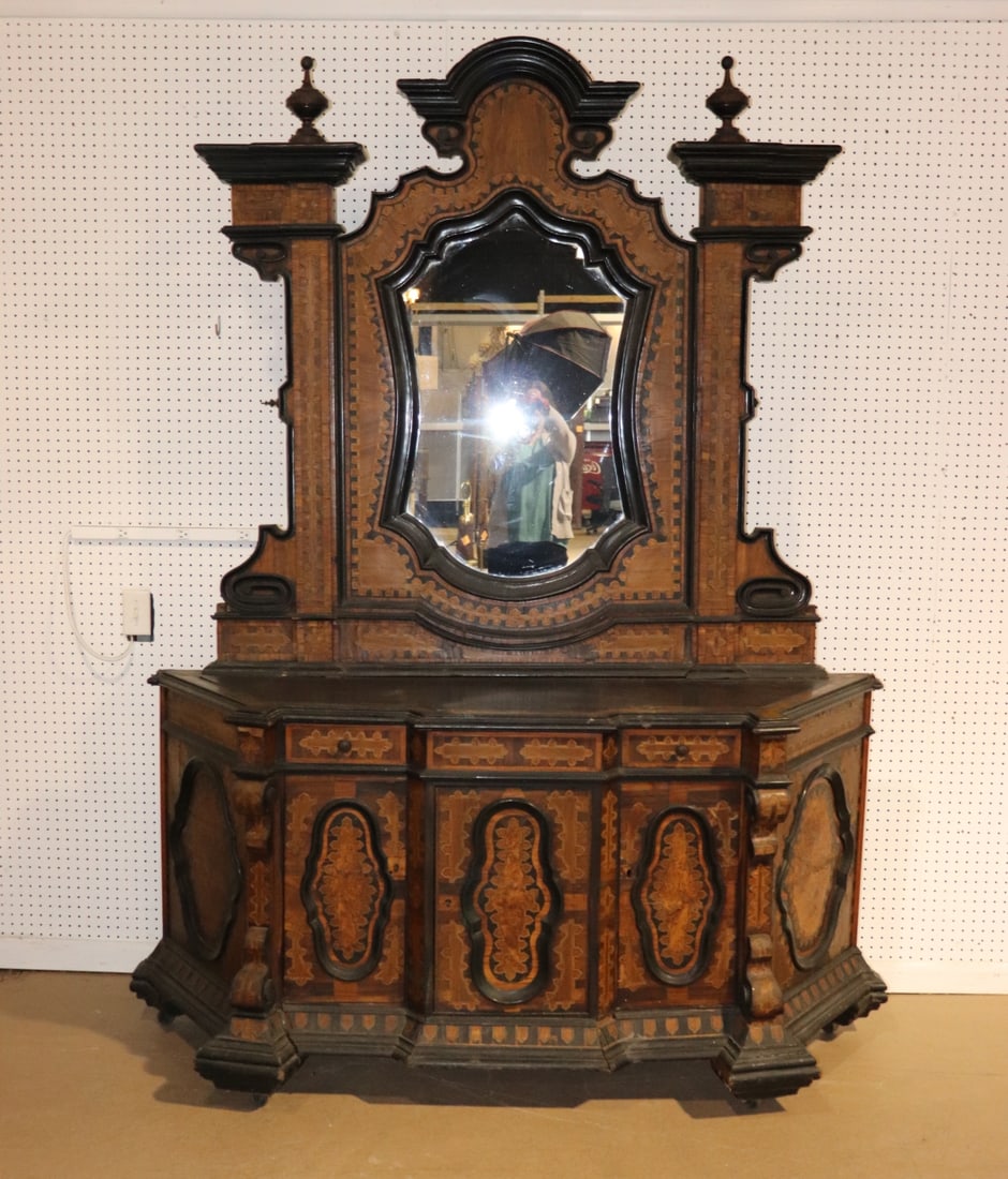 2 PIECE INLAID COMMODE - 3