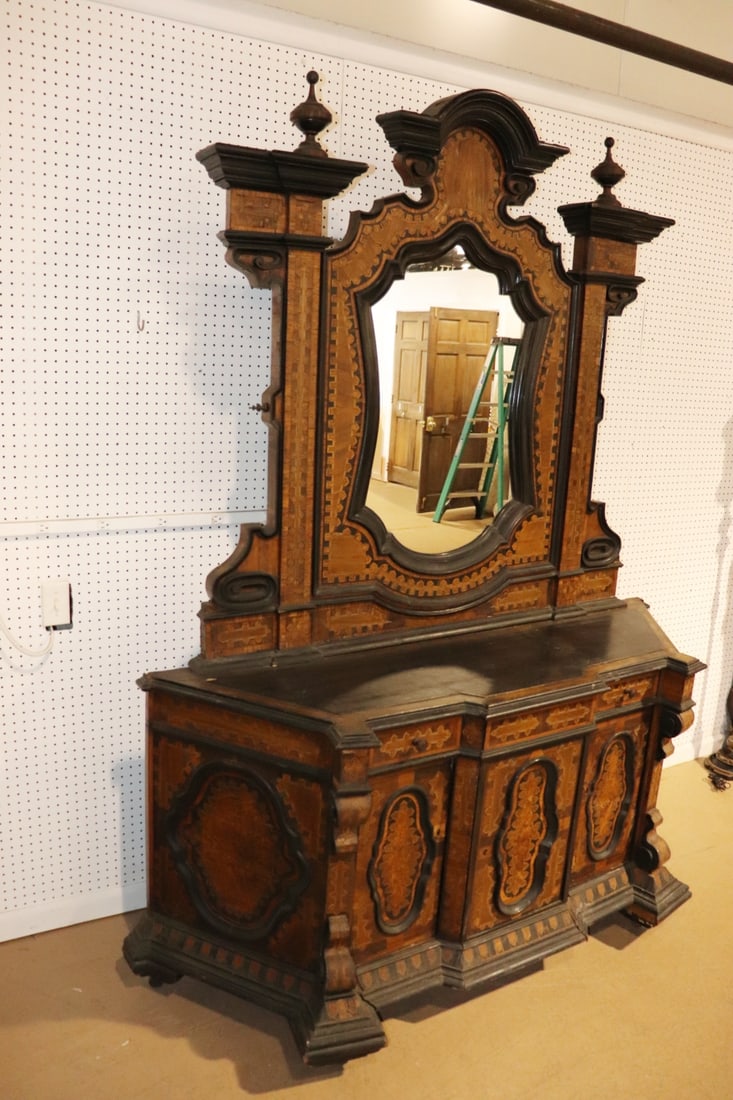 2 PIECE INLAID COMMODE - 6