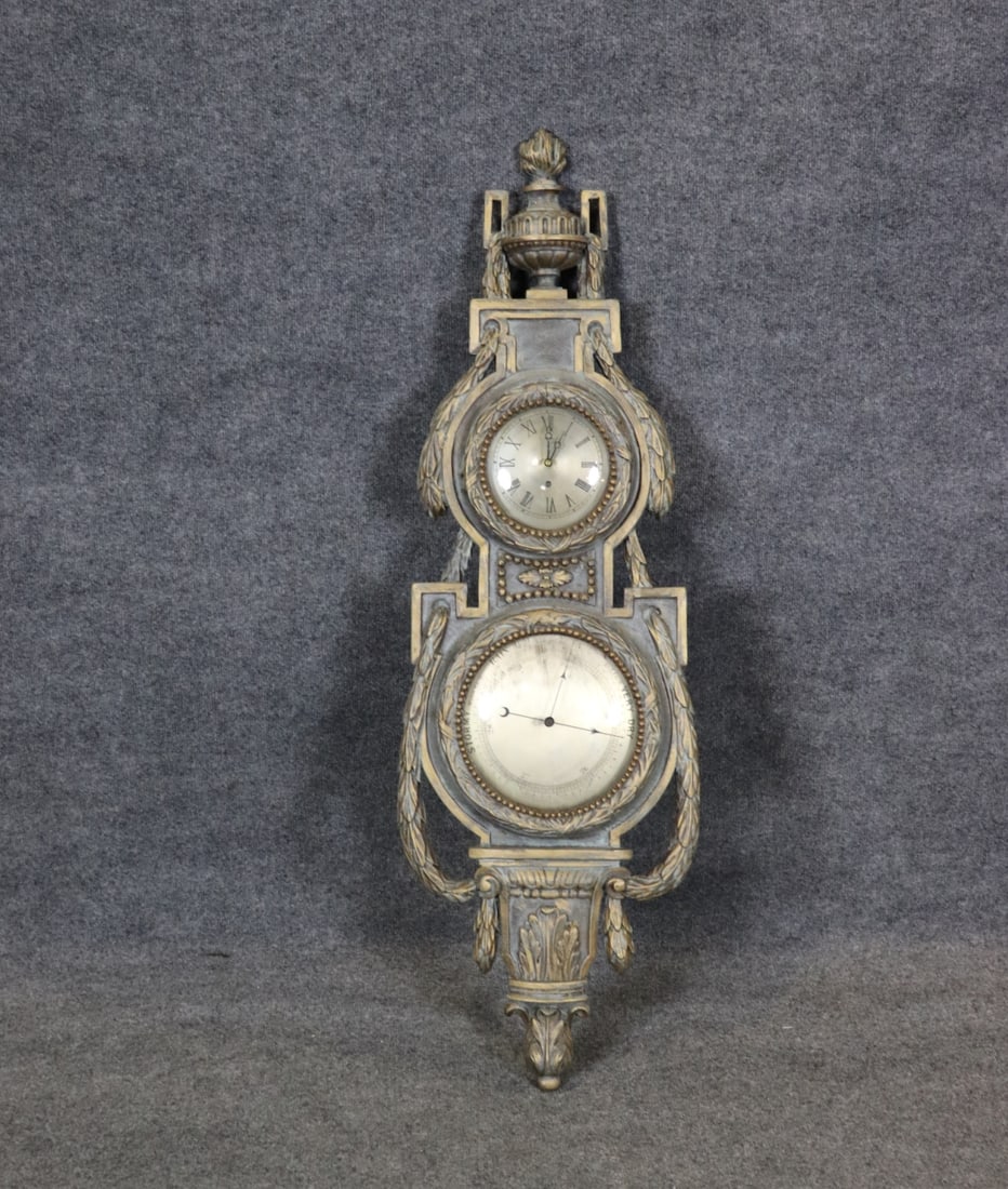 REGENCY WOODEN BAROMETER - 2
