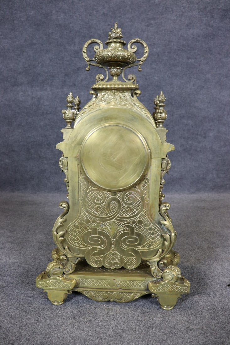 FRENCH REGENCY BRONZE CLOCK - 7