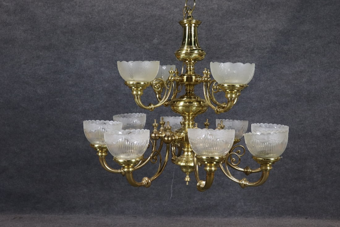 VICTORIAN 12 ARM CHANDELIER - 2
