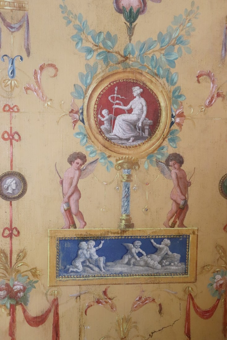 4 PANEL PAINTED FIGURAL SCREEN - 3