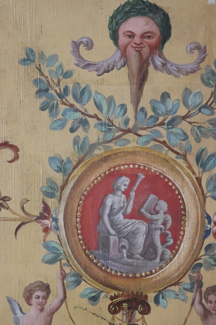 4 PANEL PAINTED FIGURAL SCREEN - 6