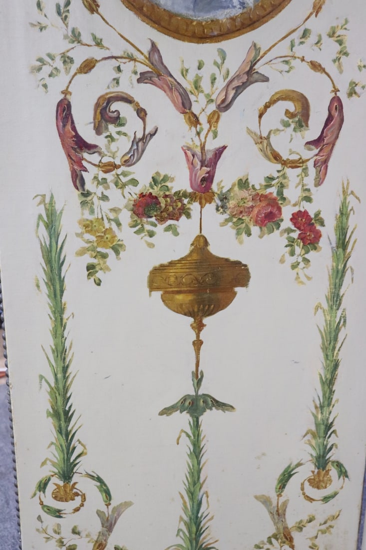 4 PANEL PAINTED FIGURAL SCREEN - 5