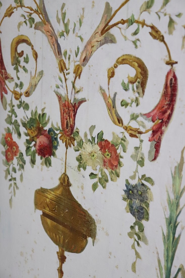4 PANEL PAINTED FIGURAL SCREEN - 6