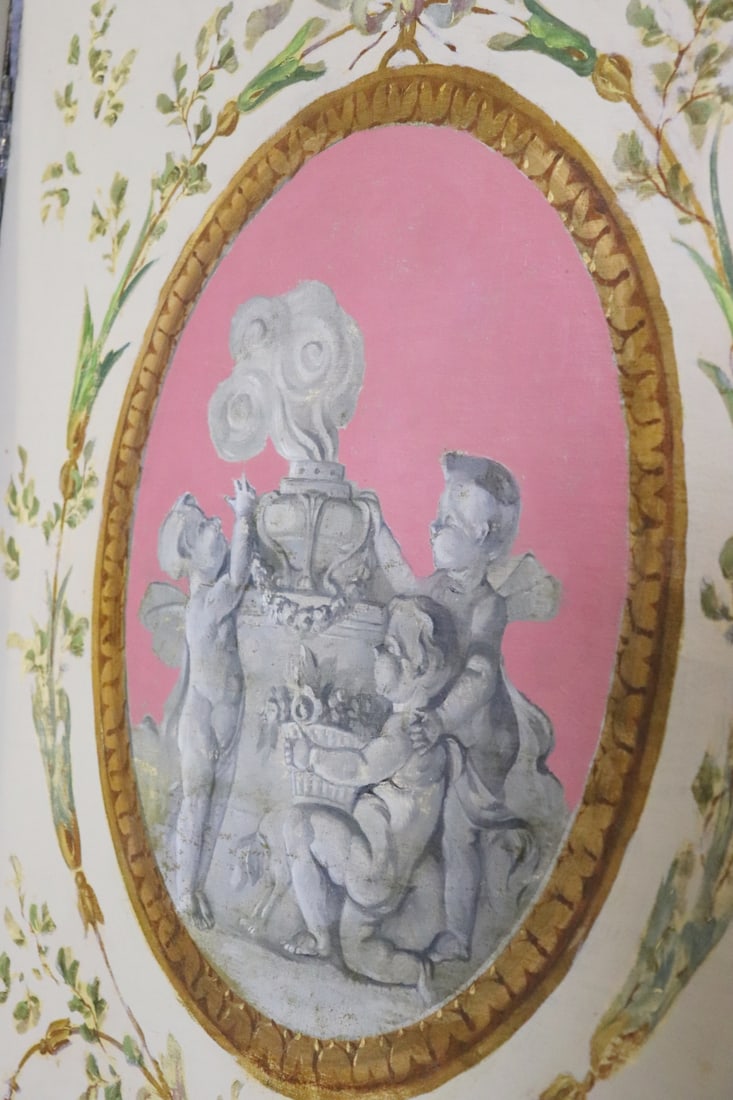 4 PANEL PAINTED FIGURAL SCREEN - 7