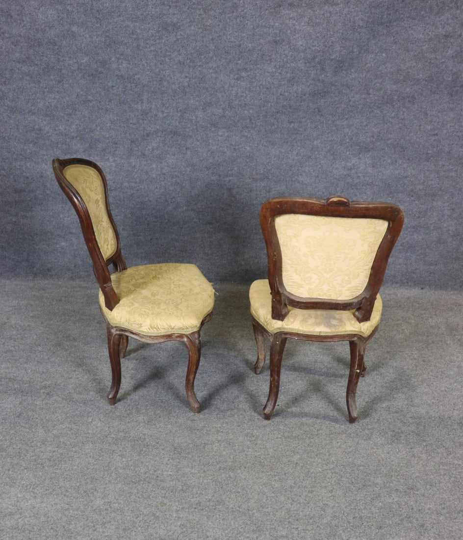 PAIR ANTIQUE SIDE CHAIRS - 3