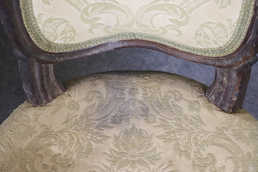 PAIR ANTIQUE SIDE CHAIRS - 6