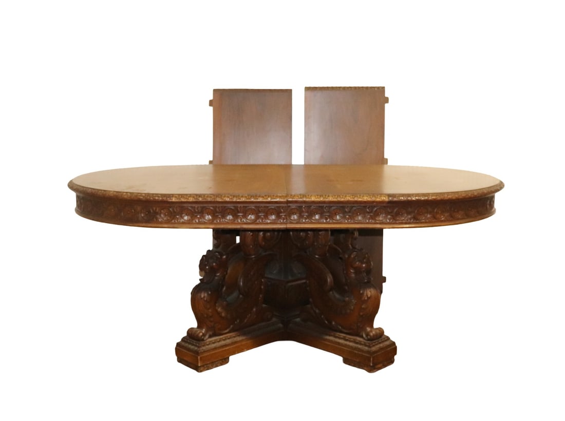 WINGED GRIFFIN CARVED DINING TABLE MANNER R J HORNER (1 of 19)