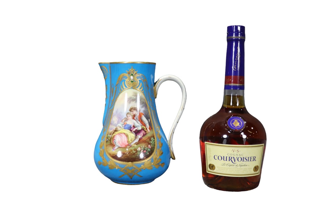 FRENCH SEVRES STYLE PORCELAIN PITCHER (1 of 9)