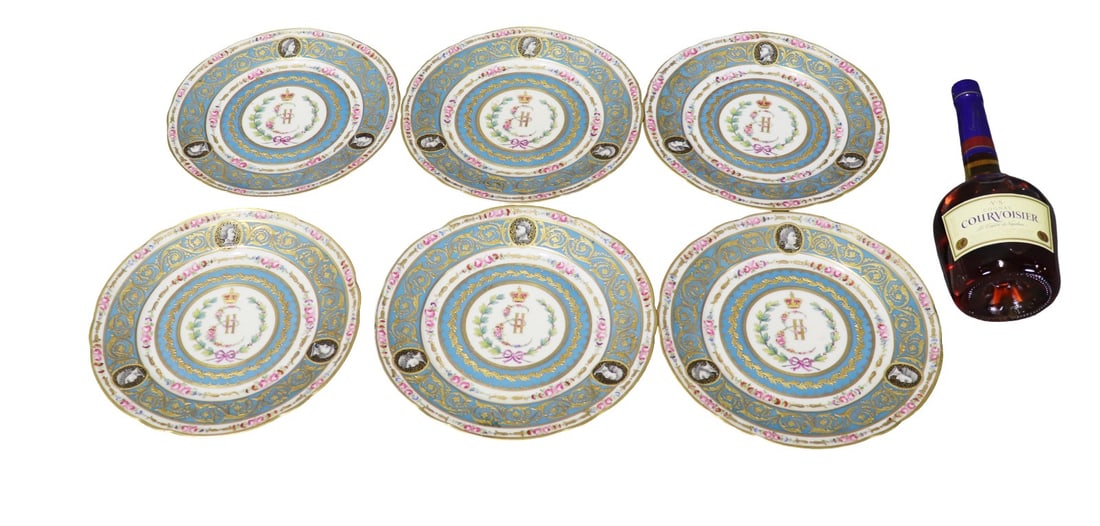 6 FRENCH SEVRES CATHERINE THE GREAT DINNER PLATES (1 of 7)