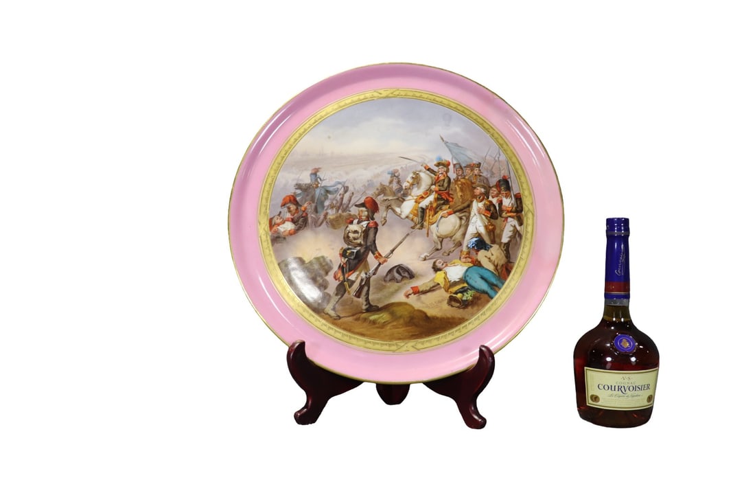 FRENCH SEVRES STYLE PORCELAIN NAPOLEONIC CHARGER (1 of 11)