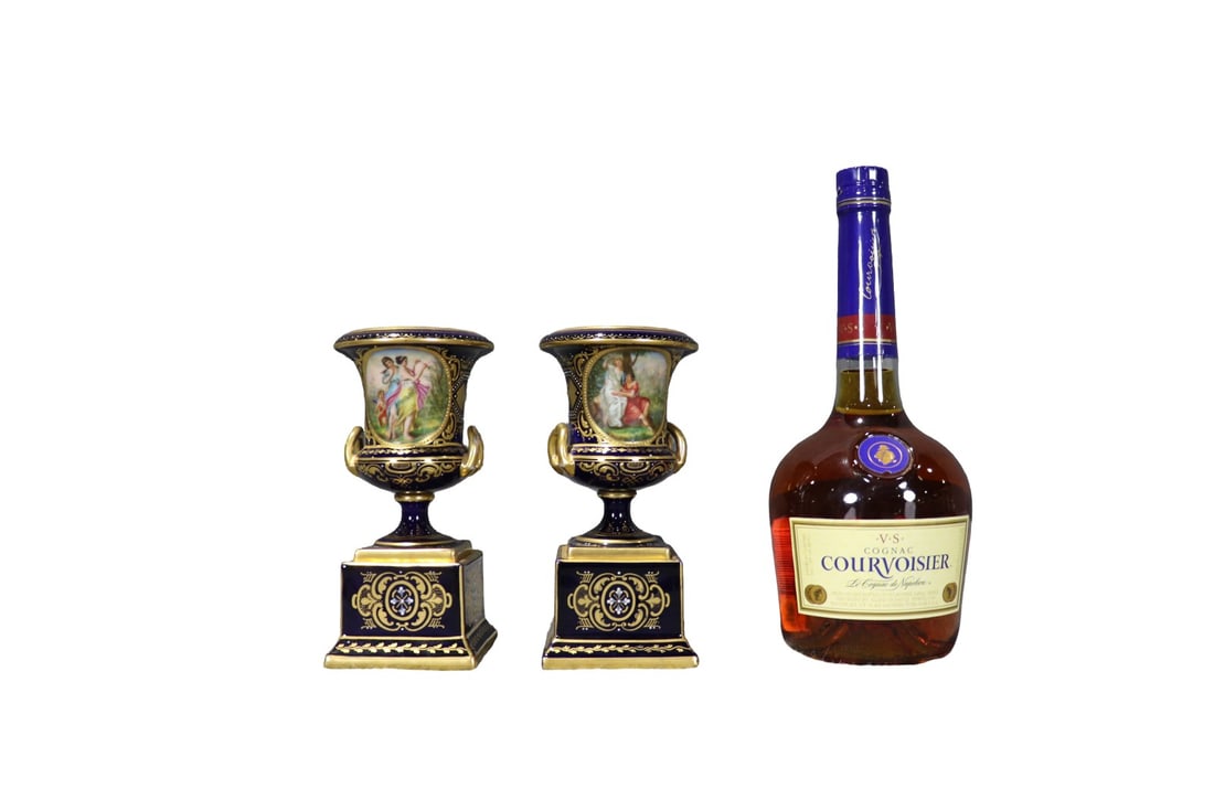 PAIR 19TH C ROYAL VIENNA VASES (1 of 10)