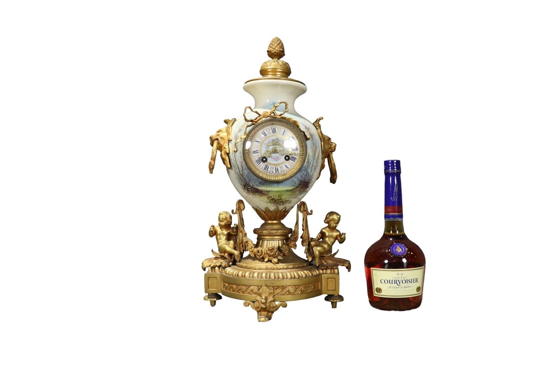 FRENCH SEVRES STYLE MANTEL CLOCK (1 of 10)