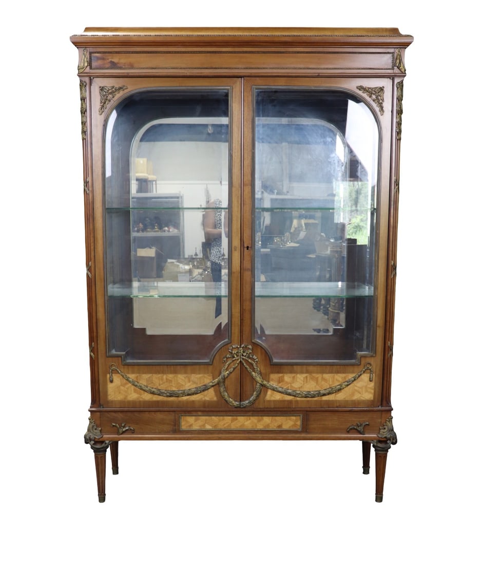 ANTIQUE TOC FRENCH LOUIS XVI STYLE BRONZE MOUNTED VITRINE (1 of 16)