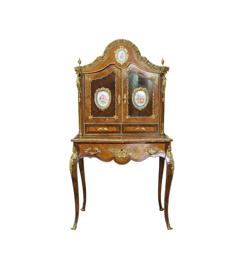 FRENCH LOUIS XV SEVRES STYLE BONHEUR DU JOUR (1 of 19)
