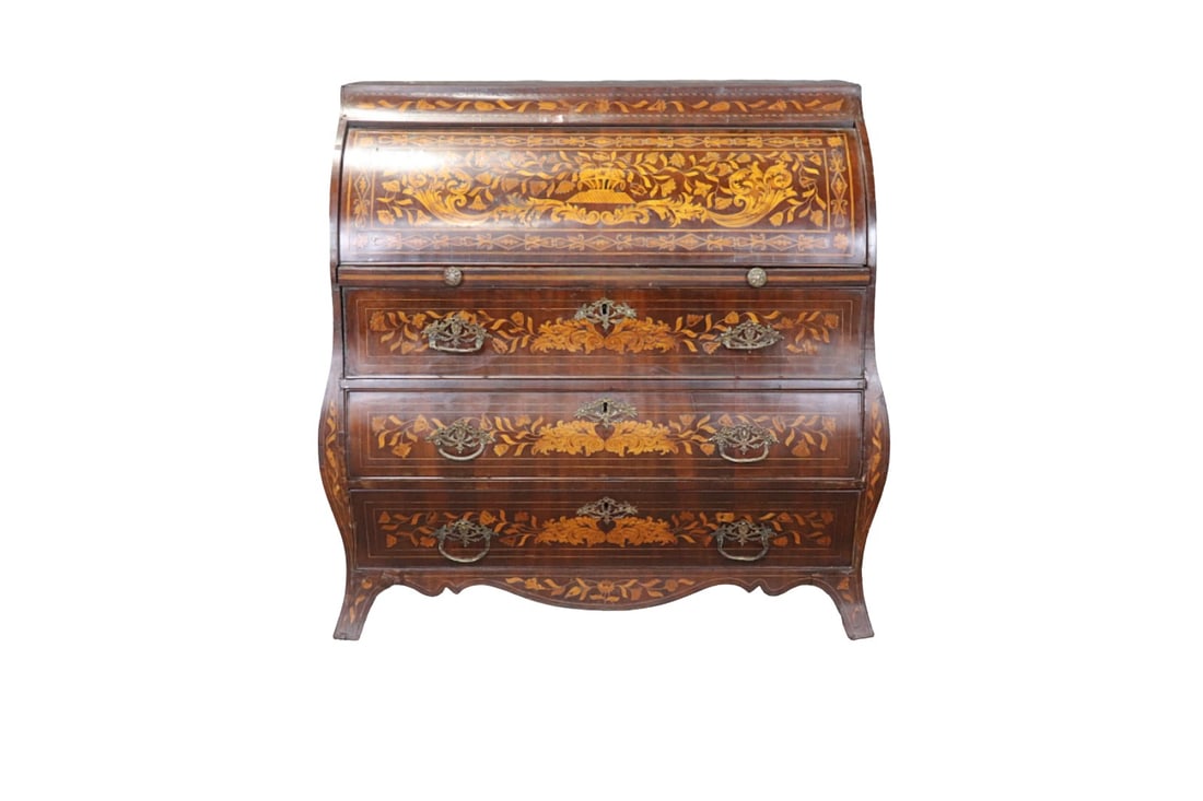 DUTCH MARQUETRY SLANT FRONT DESK (1 of 17)