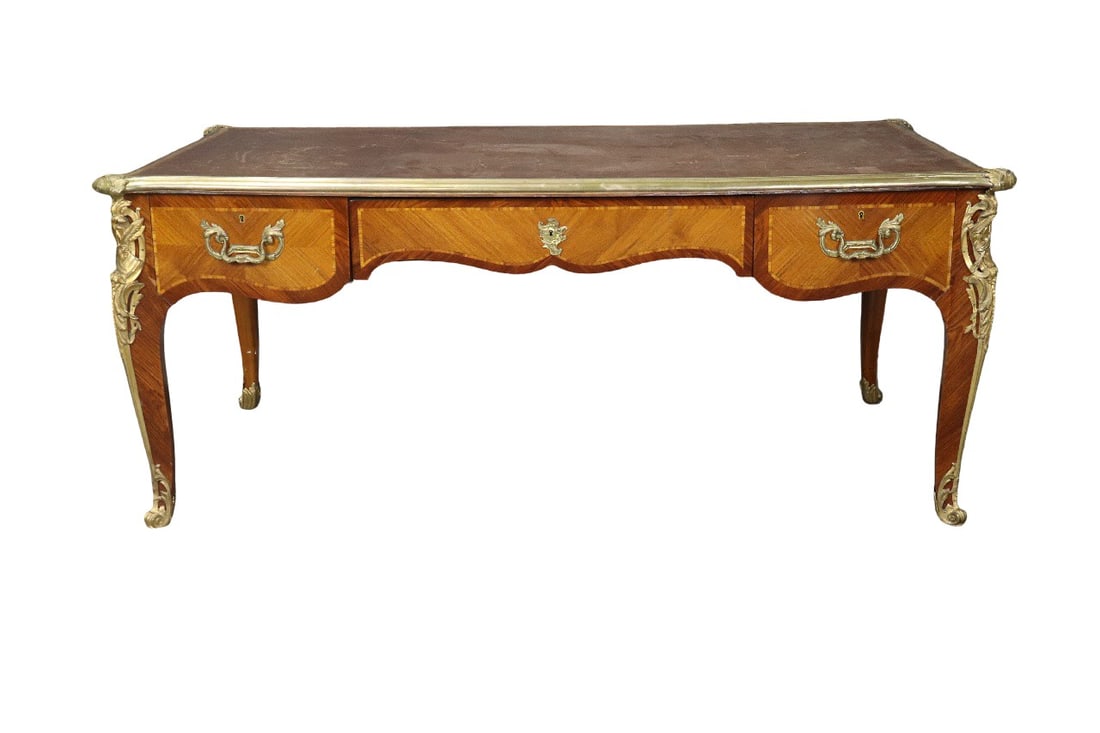 BRONZE MOUNTED LOUIS XV STYLE DESK (1 of 12)