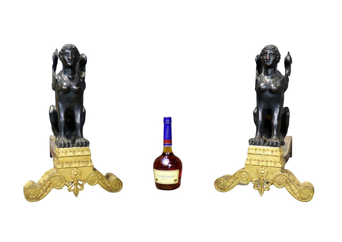 PAIR FIGURAL ANDIRONS (1 of 7)