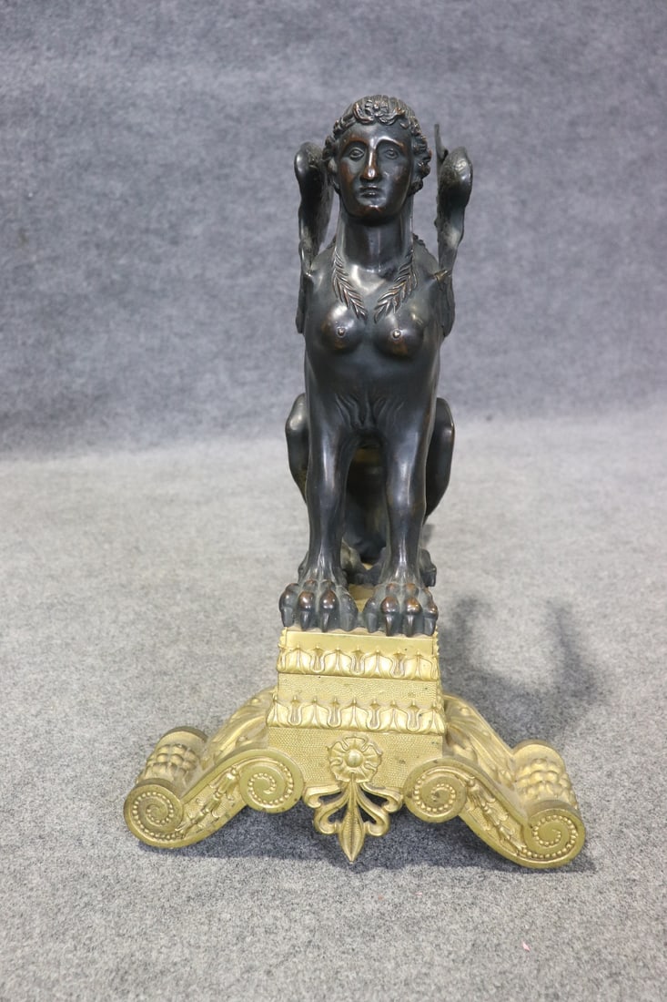 PAIR FIGURAL ANDIRONS - 3