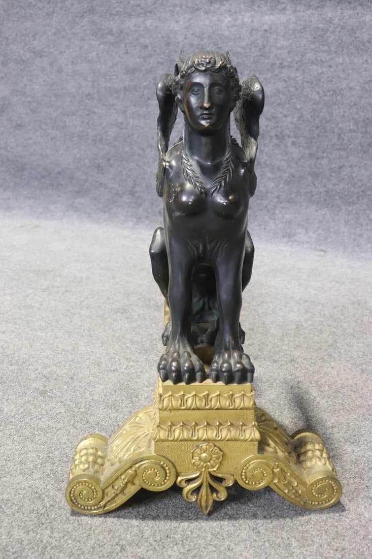 PAIR FIGURAL ANDIRONS - 4