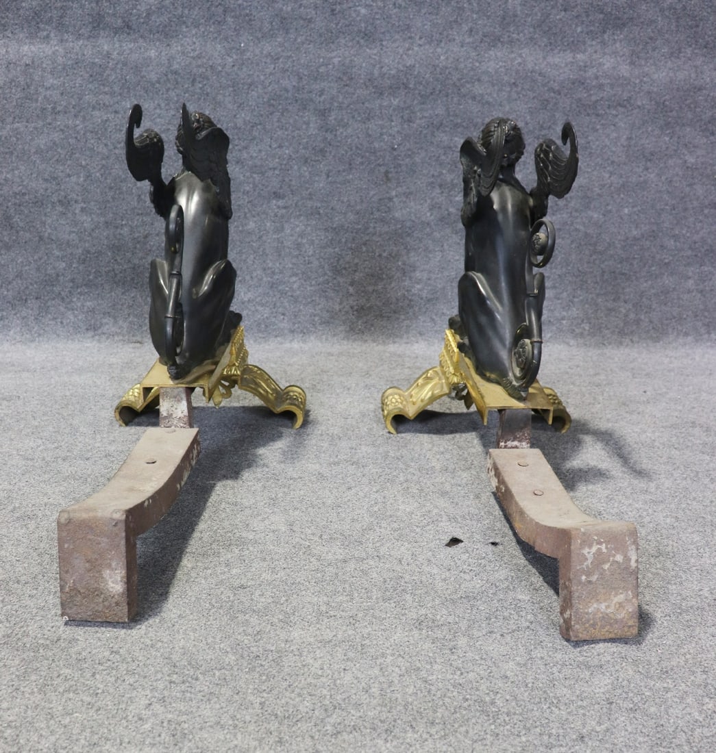 PAIR FIGURAL ANDIRONS - 6