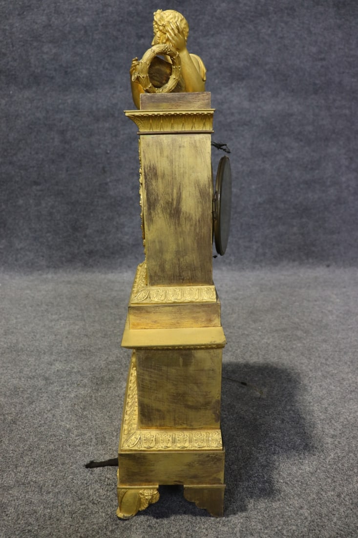 BRONZE FIGURAL EMPIRE CLOCK - 12