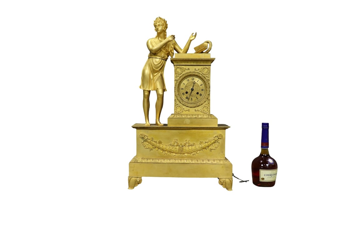 BRONZE FIGURAL EMPIRE CLOCK (1 of 15)