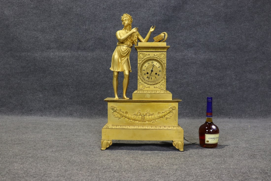 BRONZE FIGURAL EMPIRE CLOCK - 2